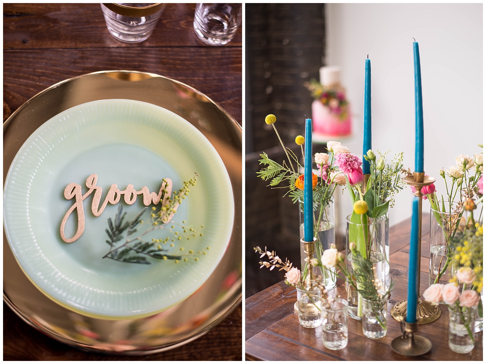 Wedding Table Decorations, Spring Wedding | Monica Brown Photography monicabrownphoto.com