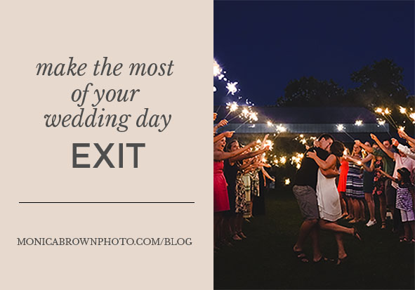 Wedding Send off Exit Options | Monica Brown Photography | monicabrownphoto.com