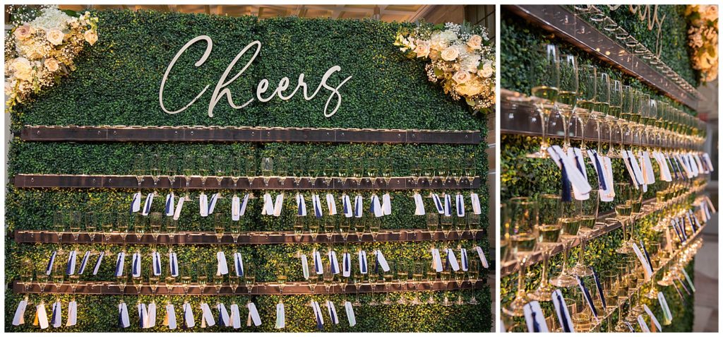 Champagne Guest Seating Chart, Grande Hall Downtown Dayton, Ohio Wedding Inspiration
