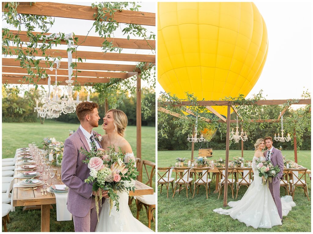 Hot Air Balloon Wedding Inspiration | monicabrownphoto.com