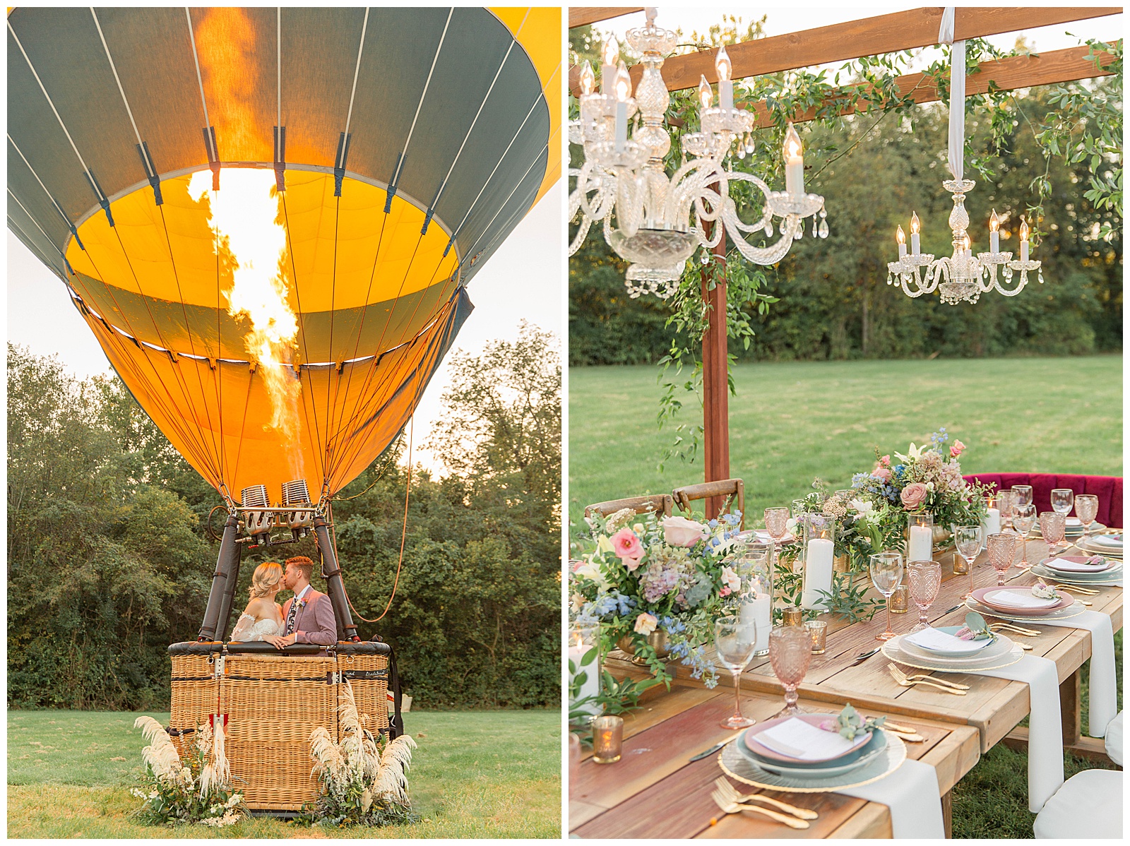 Hot Air Balloon Wedding Inspiration | monicabrownphoto.com