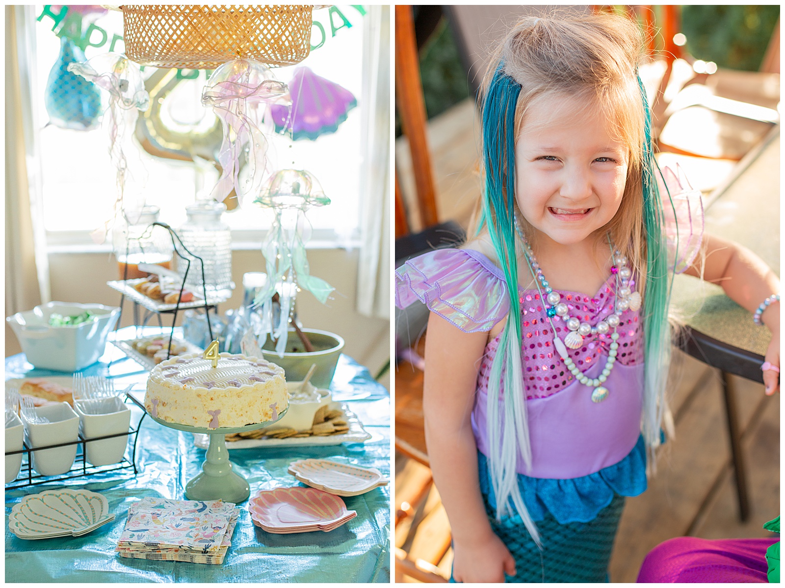 Mermaid themed birthday party | monicabrownphoto.com